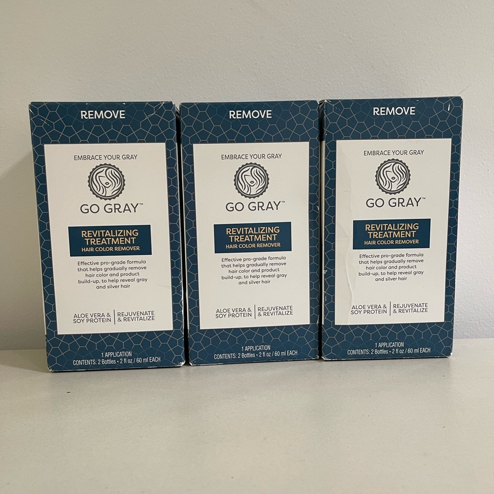 3 Go Gray Revitalizing Treatment Kit Hair Color Remover